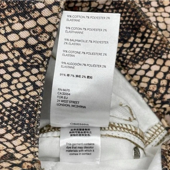 Free People Raw High Rise Printed Leggings / Rare - Picture 7 of 7